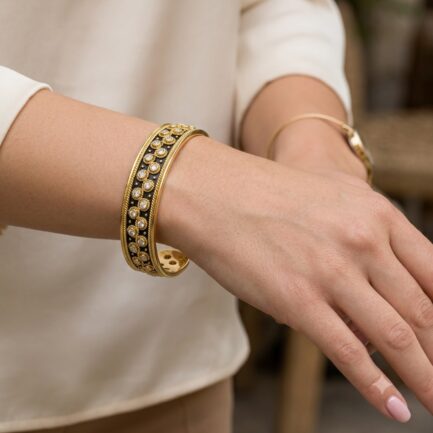 Cuff Bracelet Diamonds k18 gold