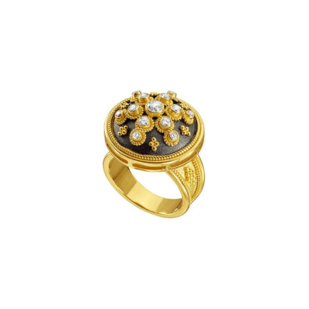 Diamonds Gold Round Ring R152734-k