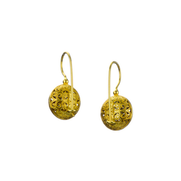 Round Earrings in oxidized silver 925 - Image 4