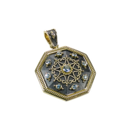 Gold Grand Polygon Spider Pendant N152594-k a