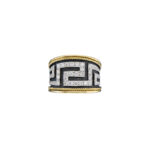 Greek Key Band Ring Gold with DiamondsR152221-k a