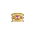Handmade Gold Ring with Sapphires R152214-k a