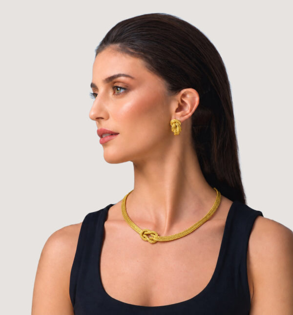 Hercules Knot Earrings in 18K Gold