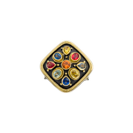Multicolor Sapphire Gold Ring R152222-k a