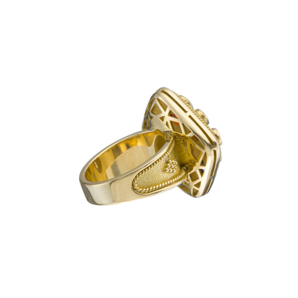 Multicolor Sapphire Gold Ring R152222-k c