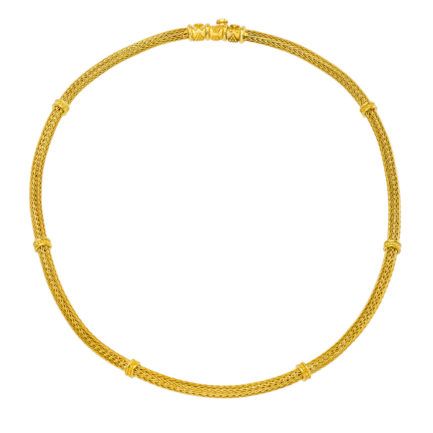 Byzantine Chain 0.4mm Necklace k18 Yellow Gold