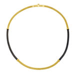 Byzantine Oxidized Thin Chain 0.3mm Necklace k18 Yellow Gold