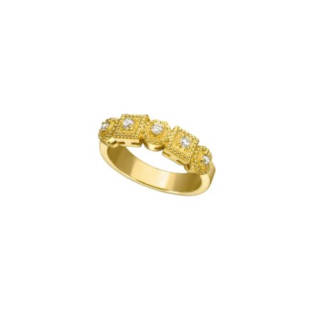 Diamonds Band Ring in 18k Yellow Gold