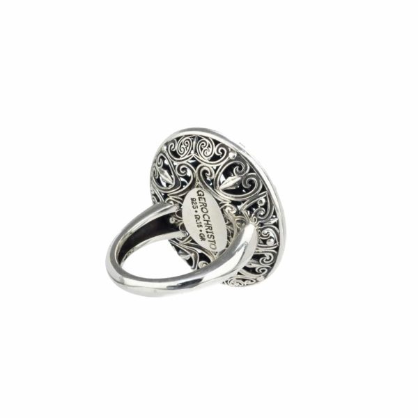 Oval Filigree Ring in Gold plated silver 925 - Image 6