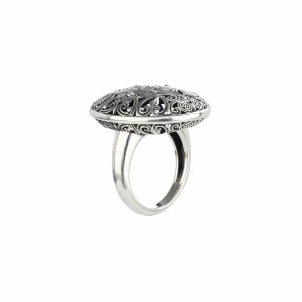 Oval Filigree Ring in Gold plated silver 925 - Image 7