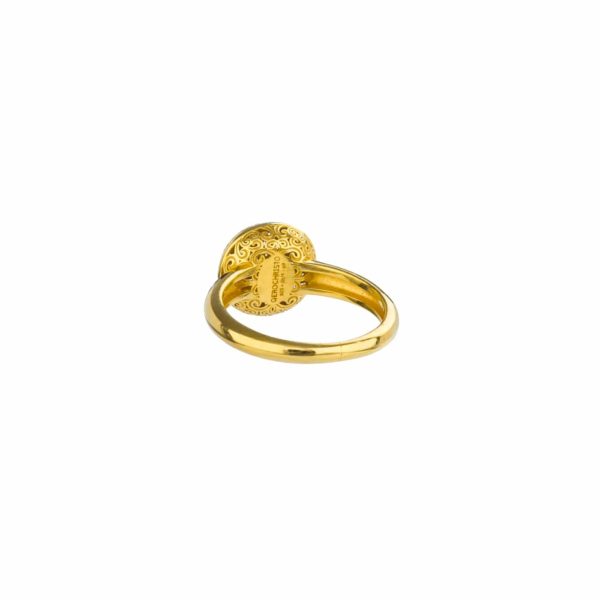 Round Small Ring in oxidized Sterling silver 925 - Image 5