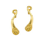 Sculptural Diamond Drop Earrings