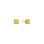Square Diamond Stud Earrings in 18k