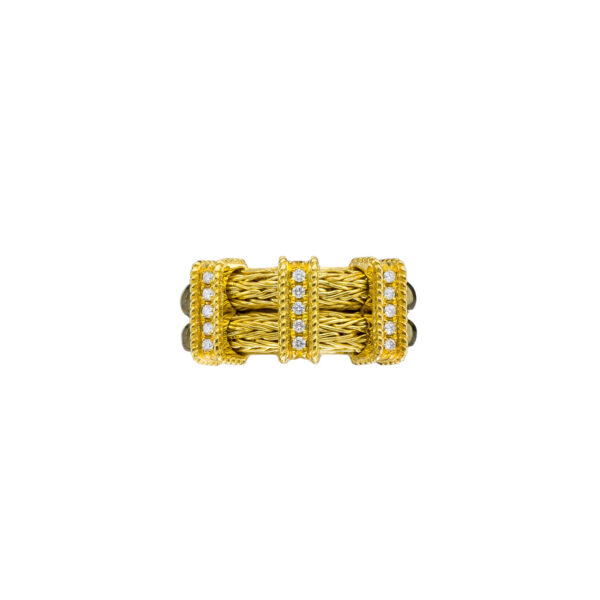Three bar Diamond Gold Ring R152219-k a