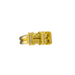 Three bar Diamond Gold Ring R152219-k b