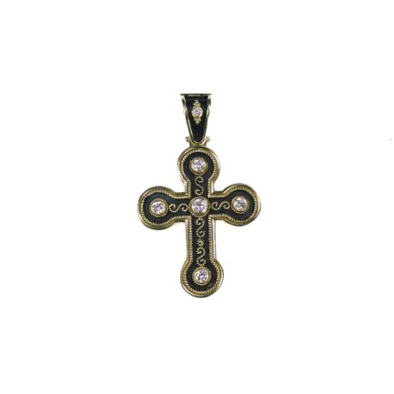Byzantine Diamond Cross Pendant