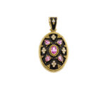 Oval Byzantine Pendant with sapphires N153158-k a