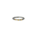 Flower Band Ring k18 Yellow Gold and Sterling Silver 925
