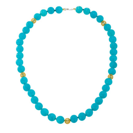 Green Jade 10mm Beaded Necklace N153188-A b