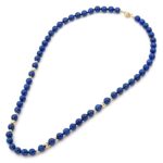 Necklace with Lapis 6.0mm k14