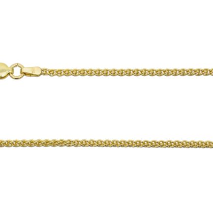 14k Yellow Gold 1.7mm Spiga Chain Necklace