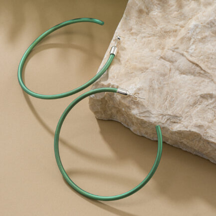 Anodized Colored Titanium Open Hoop Earrings