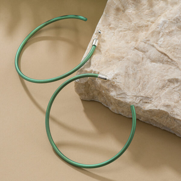 Anodized Colored Titanium Open Hoop Earrings