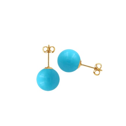 Turquoise Ball 10mm Stud Earrings