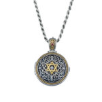 Star of David Locket Pendant Photo Remembrance