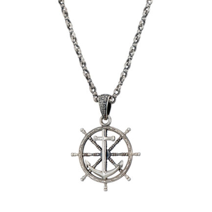 Anchor Pendant Steering Wheel for Men Sterling silver