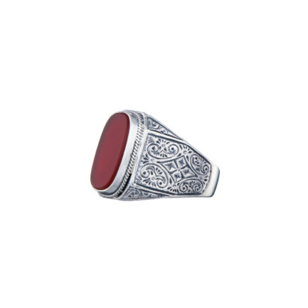 Sterling Silver Ring for Men with Semi Precious Stones