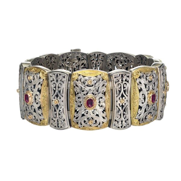Byzantine Bracelet with Rubies-6062