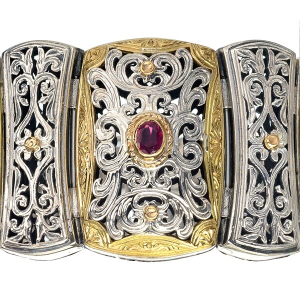 Byzantine Bracelet with Rubies-6062 a