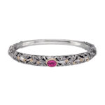 Handcrafted Silver Bracelet and 18k Gold