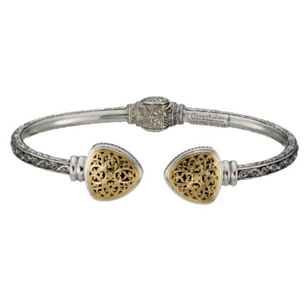 Mediterranean Cuff Bracelet in 18k Gold and Silver 6489