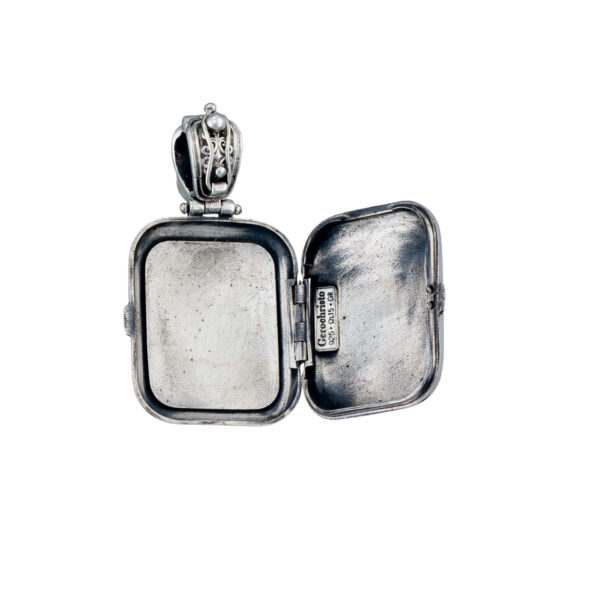Mediterranean Locket in Sterling Silver Photo Remembrance