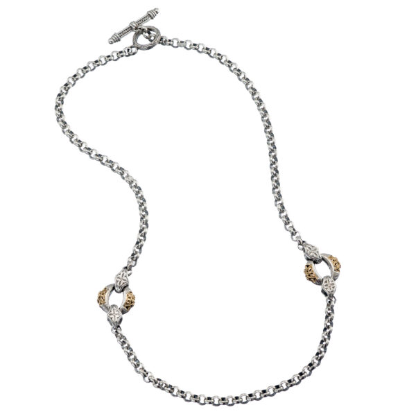 Oval Small Link Necklace 4022 a