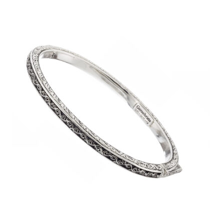 Oval Thin Bracelet Sterling Silver 6410 a