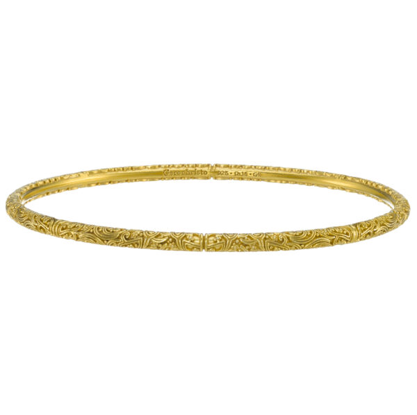 Thin Bangle Bracelet Gold plated 6496