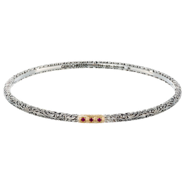 Thin Bangle Bracelet ruby 6581