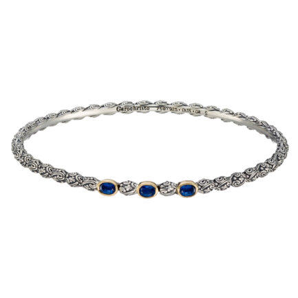 Thin Bangle Bracelet sapphire 6578