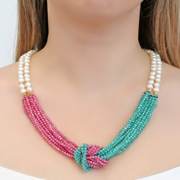 Luxury Pearl and agate necklace