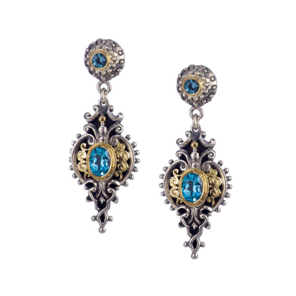 Byzantine earrings in 18k Gold and Sterling Silver