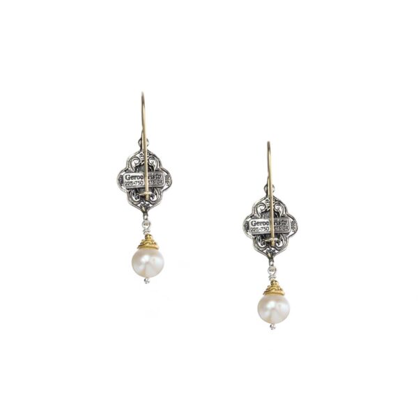 Byzantine long earrings in 18k Gold and Sterling Silver