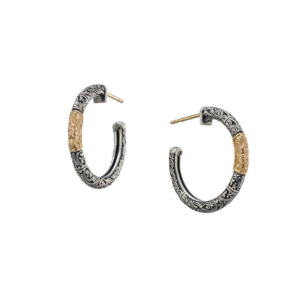 Hoop Earrings in 18k Gold and Silver 1999