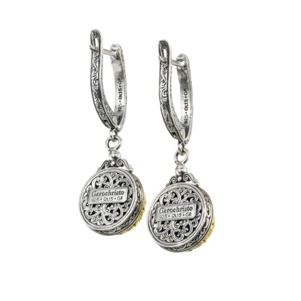 Iris earrings in Sterling Silver with Gold plated parts