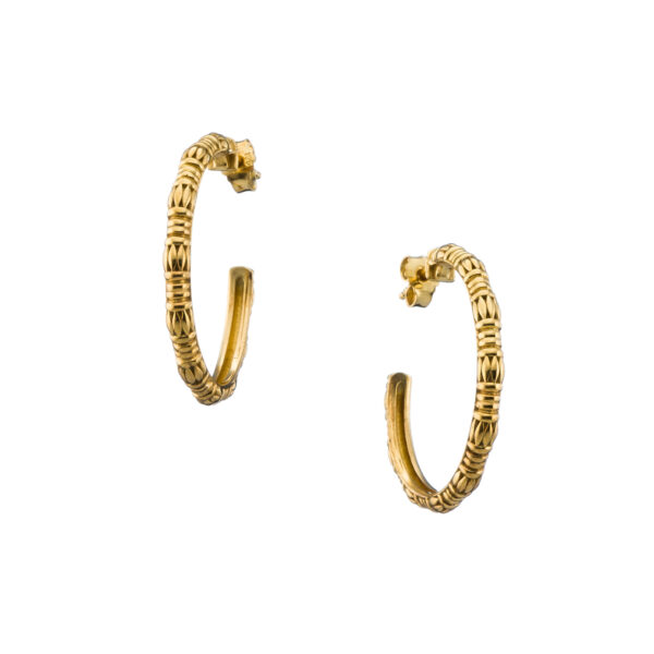 Medium Hoop Earrings in Gold pated Sterling Silver 925