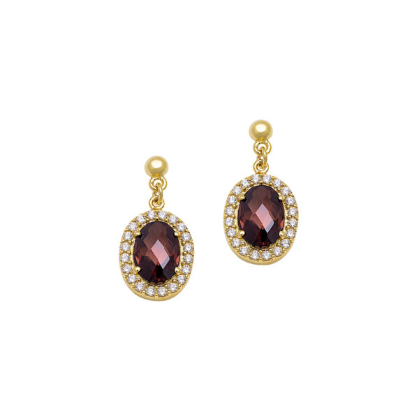 OVAL Drop Earrings in k14 yellow Gold