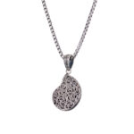 Sea Snail Pendant in k18 Gold with Ruby and Silver 3428 back