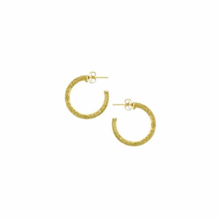 Small Hoop Earrings 2.0cm in Gold plated Sterling Silver 925